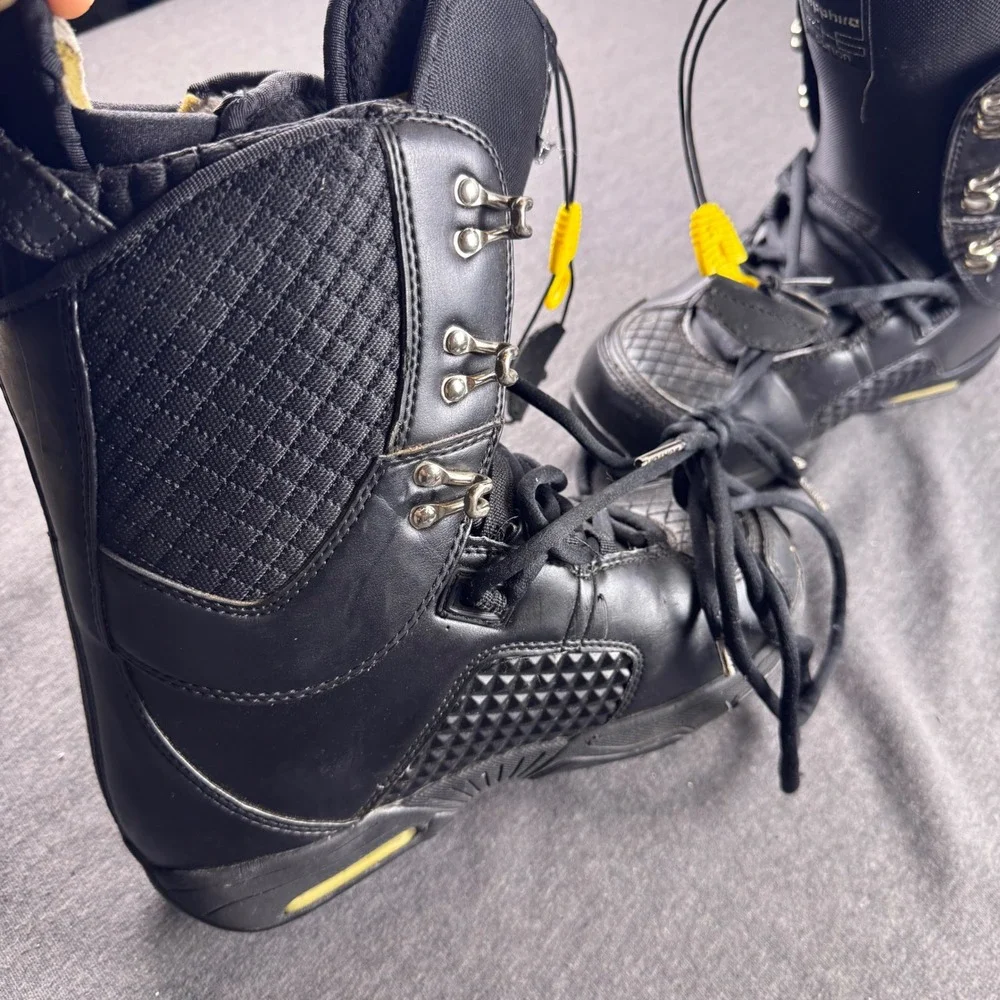 Burton Sapphire Snowboard Boots Womens 8 Black Studded Quilted Lace Up 25 JPN‎